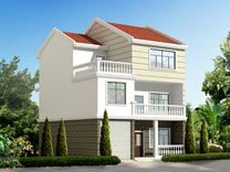 占地100平方農村三層帶車庫自建房設計圖_別墅設計圖紙,農村房屋設計圖